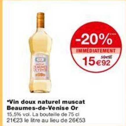 vin doux naturel muscat beaumes-de-venise or