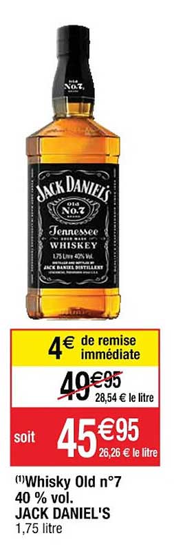 whisky old n° 7 40% vol. jack daniel's