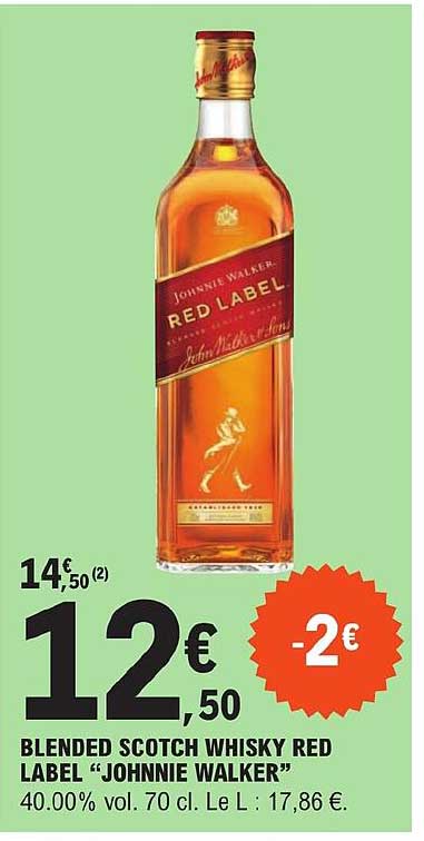 blended scotch whisky red label "johnnie walker"