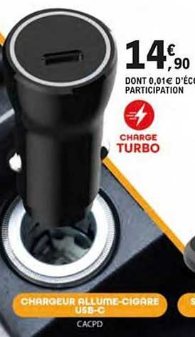 chargeur allume-cigare usb-c