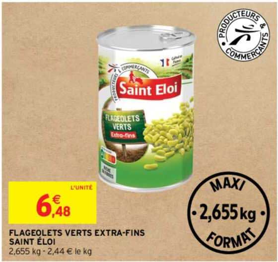 flageolets verts extra-fins saint éloi