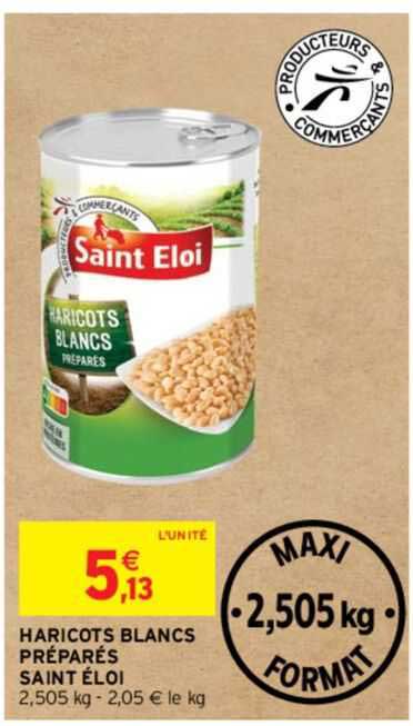 haricots blancs préparés saint éloi