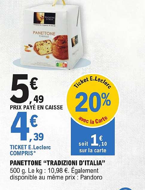 panettone "tradizioni d'italia"
