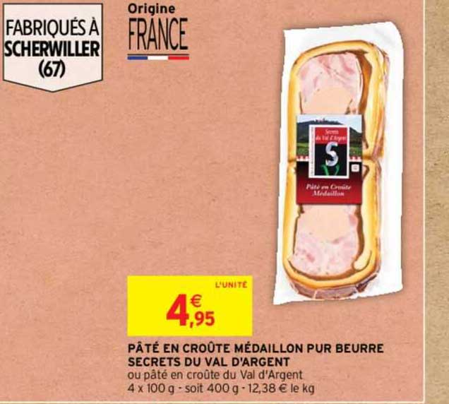 pâté en croûte médaillon pur beurre secrets du val d'argent