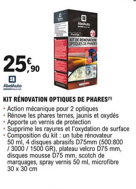 abelauto kit rénovation optique de phares