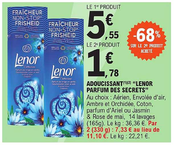 Adoucissant "lenor Parfum Des Secrets"
