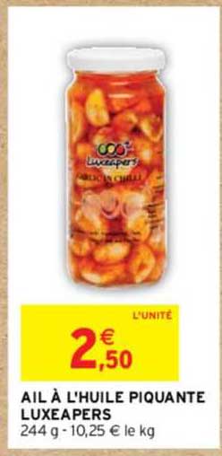ail à l'huile piquante luxeapers