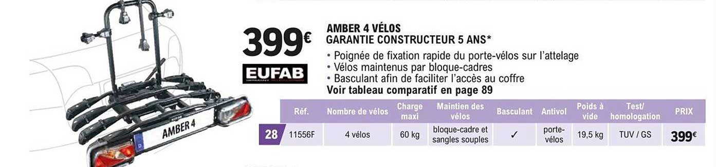 amber 4 vélos eufab