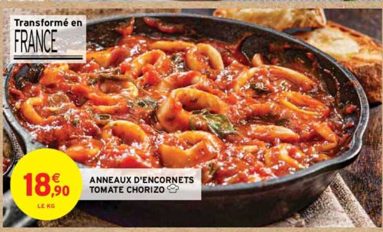 Anneaux D'encornets Tomate Chorizo