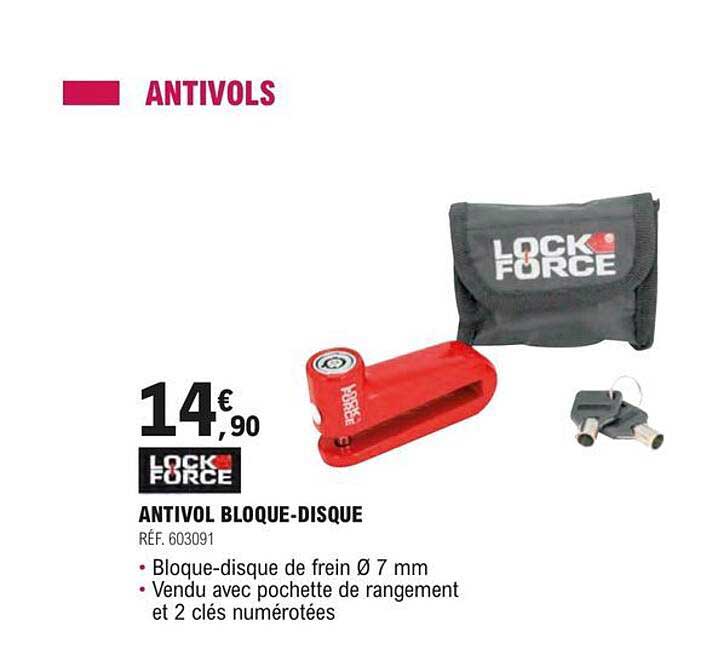antivol bloque-disque lock force