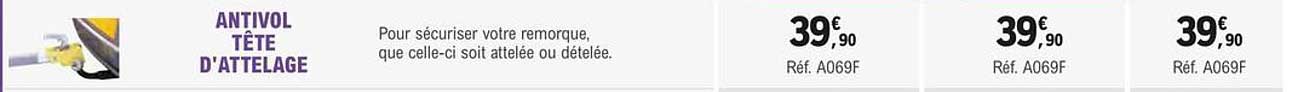 antivol tête d'attelage