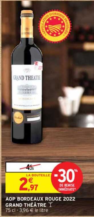 aop bordeaux rouge 2022 grand théâtre