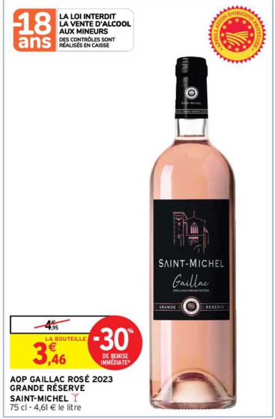 aop gaillac rosé 2023 grande réserve saint-michel