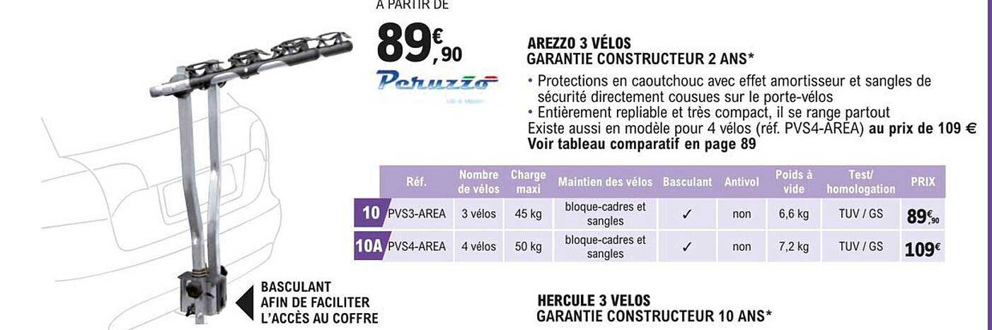 arezzo 3 vélos peruzzo