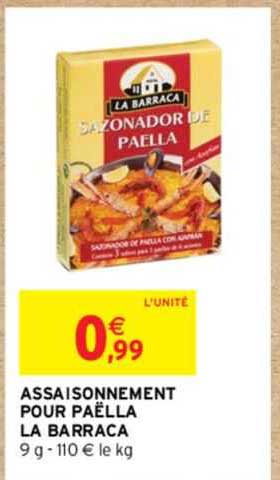 assaisonnement pour paëlla la barraca