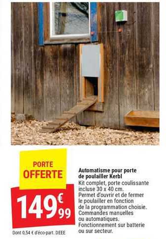 automatisme pour porte de poulailler kerbl