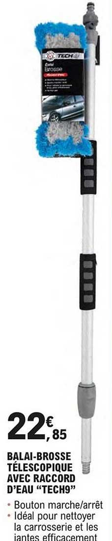Balai-brosse Télescopique Avec Raccord D'eau "tech9"