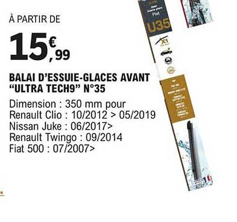balai d'essuie-glaces avant "ultra tech9" n° 35