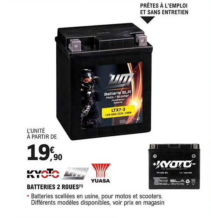 batteries 2 roues kyoto um yuasa