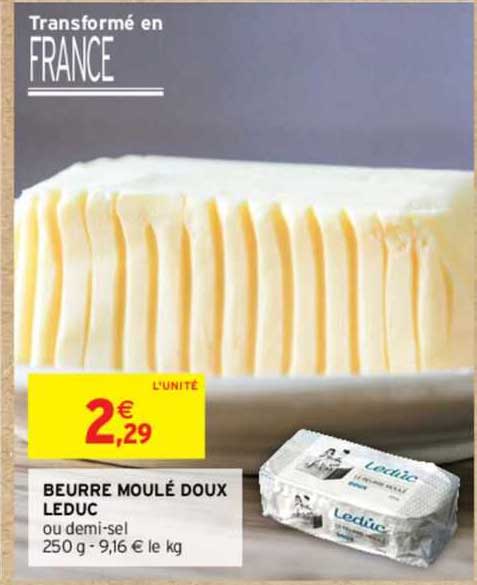 beurre moulé doux leduc