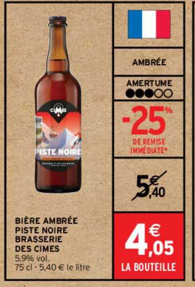 bière ambrée piste noire brasserie des cimes