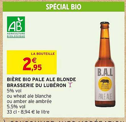 bière bio pale ale blonde brasserie du lubéron