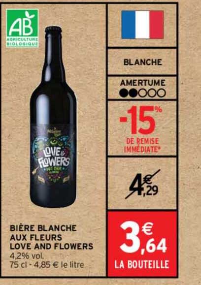bière blanche aux fleurs love and flowers