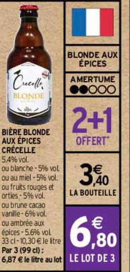 bière blonde aux épices crécelle
