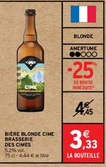 bière blonde cime brasserie des cimes