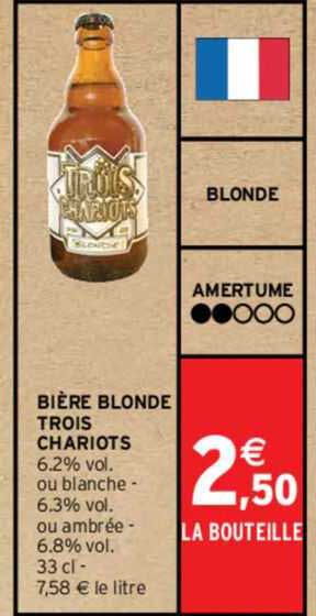 bière blonde trois chariots