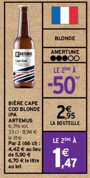 bière cape cod blonde ipa artemus