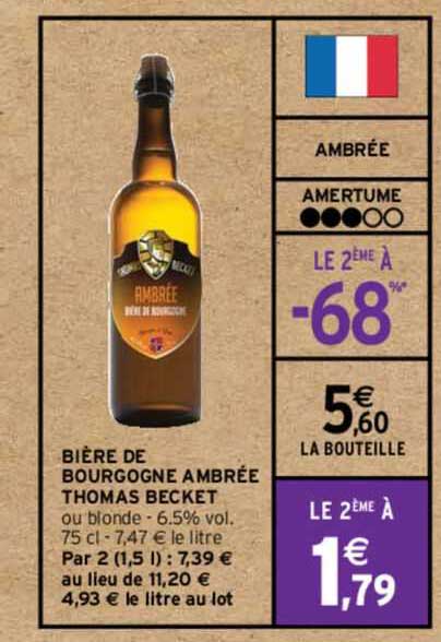 Bière De Bourgogne Ambrée Thomas Becket