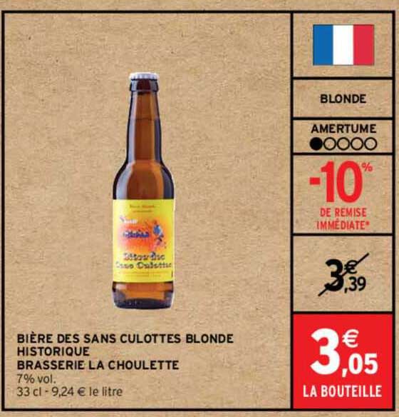 Bière Des Sans Culottes Blonde Historique Brasserie La Choulette