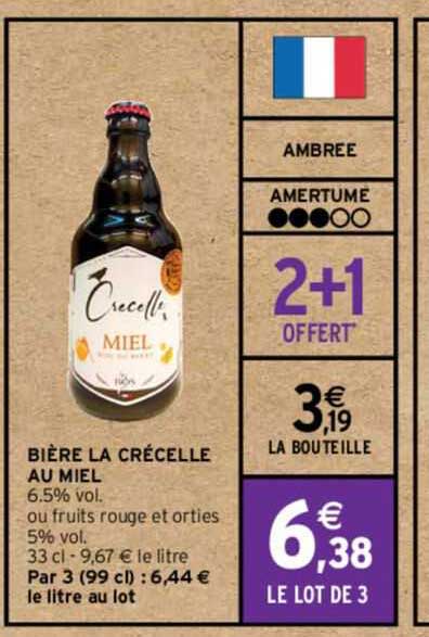 bière la crécelle au miel