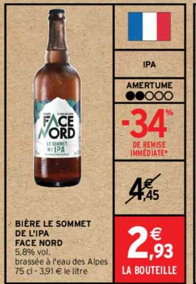 bière le sommet de l'ipa face nord