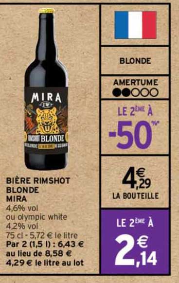 bière rimshot blonde mira