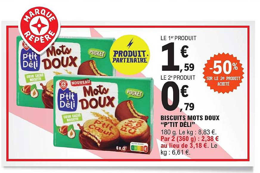 biscuits mots doux "p'tit déli"