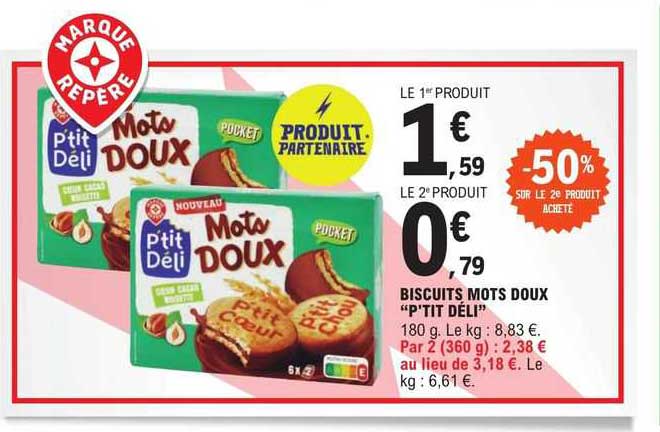 biscuits mots doux "p'tit déli"