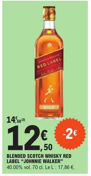 blended scotch whisky red label "johnnie walker"