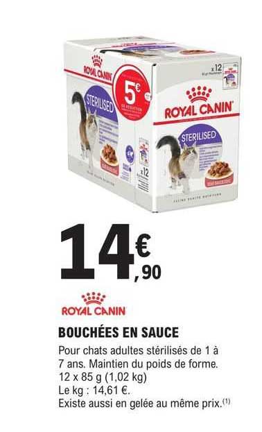 bouchées en sauce royal canin