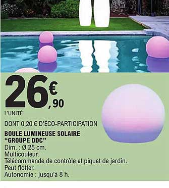 boule lumineuse solaire "groupe ddc"
