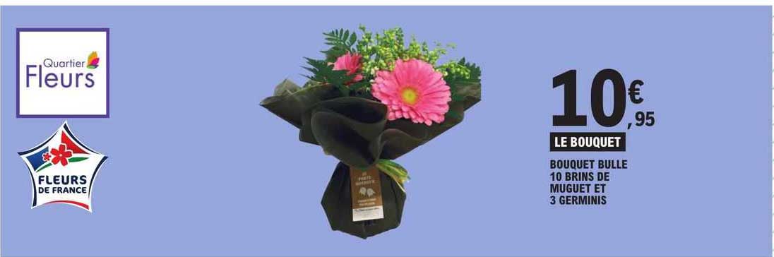 bouquet bulle 10 brins de muguet et 3 germinies quartier fleurs