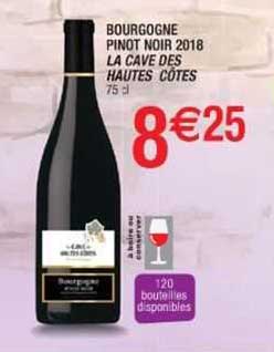 bourgogne pinot noir 2018 la cave des hautes côtes