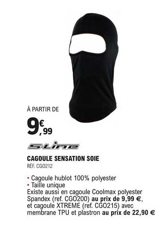 cagoule sensation soie s-line