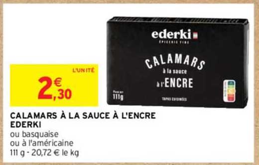 Calamars à La Sauce à L'encre Ederki