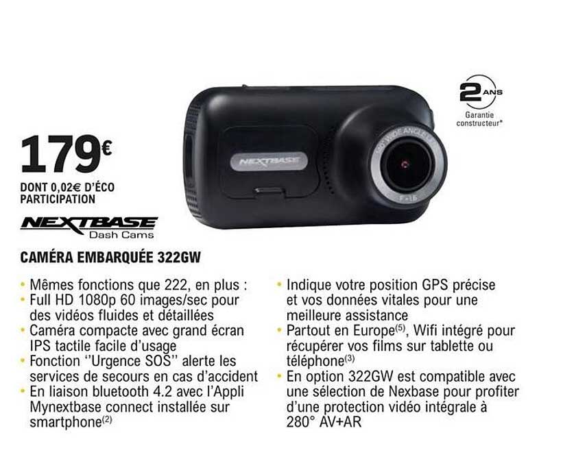 caméra embarquée 322gw nextbase