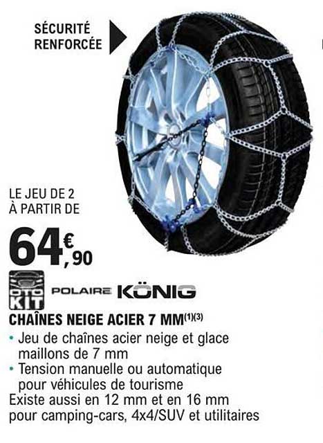 chaînes neige acier 7 mm