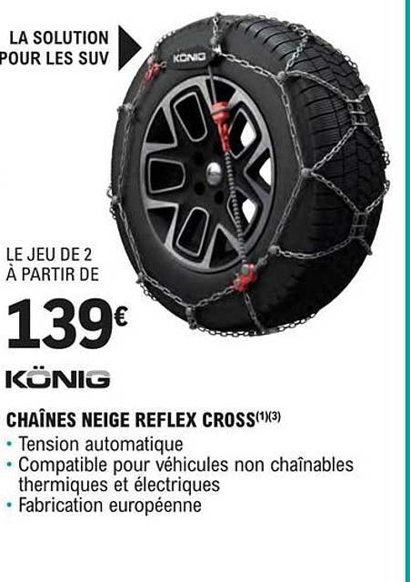 chaînes neige reflex cross