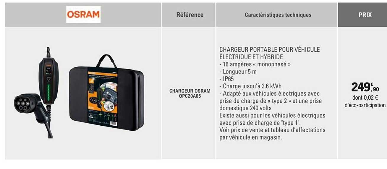 Chargeur Osram Opc20a05