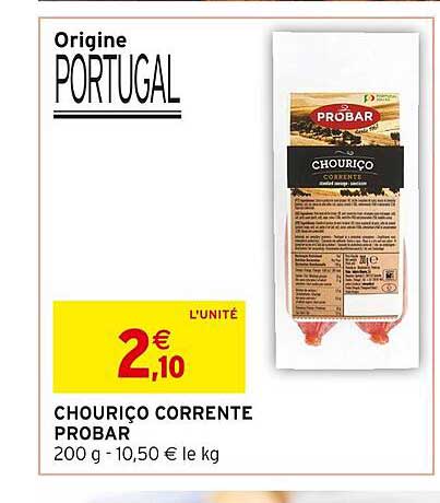 chouriço corrente probar